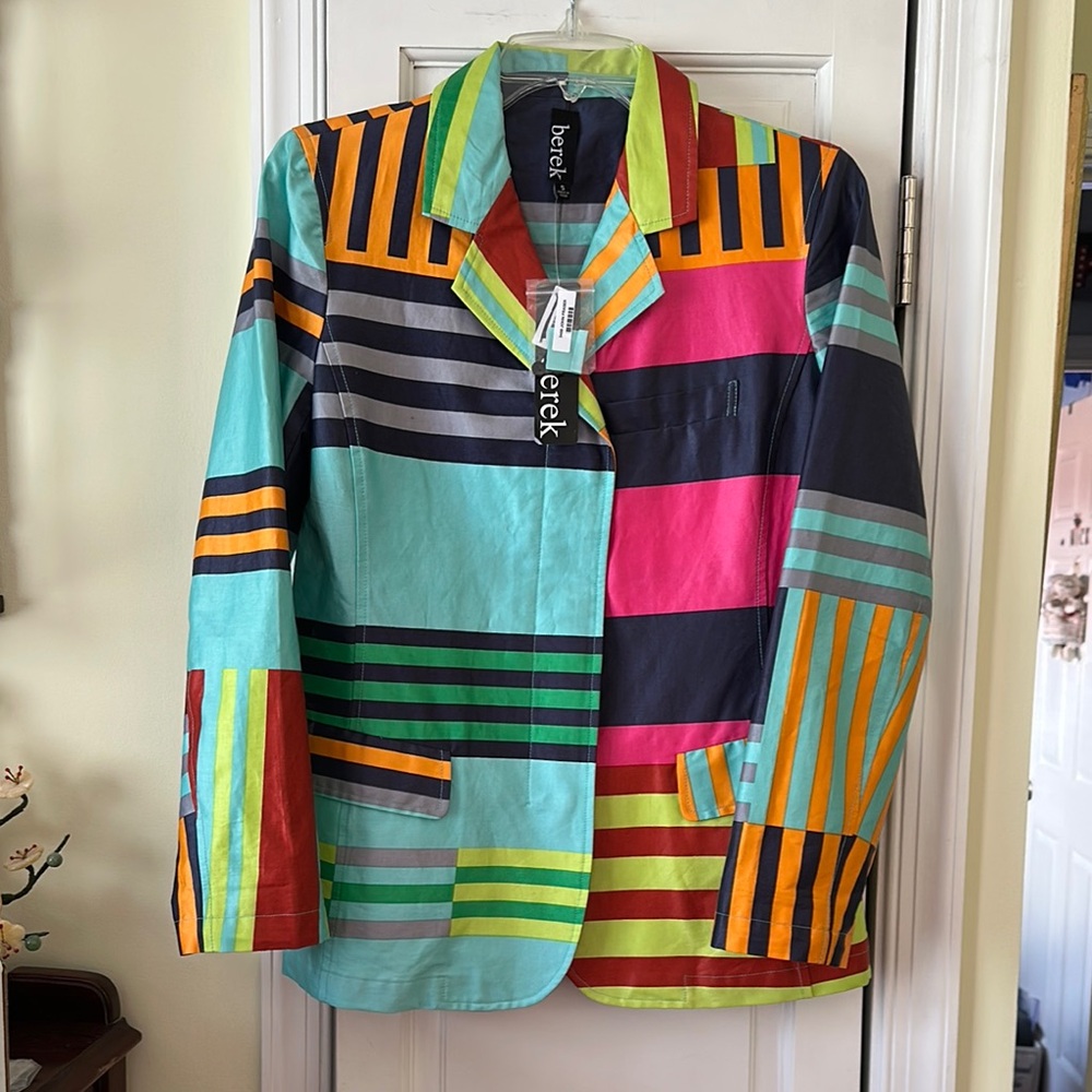 Berek Colorful Striped Blazer. New with tags